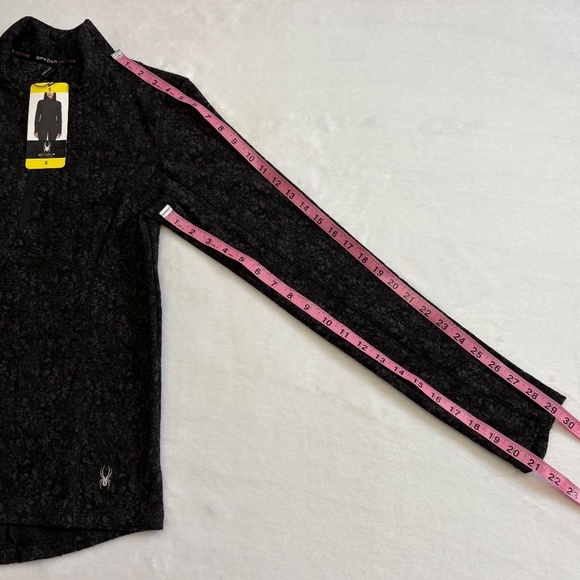 Spyder Ladies' Fleece Printed Half Zip, Black/Gray, Small, NWT - Picture 12 of 16